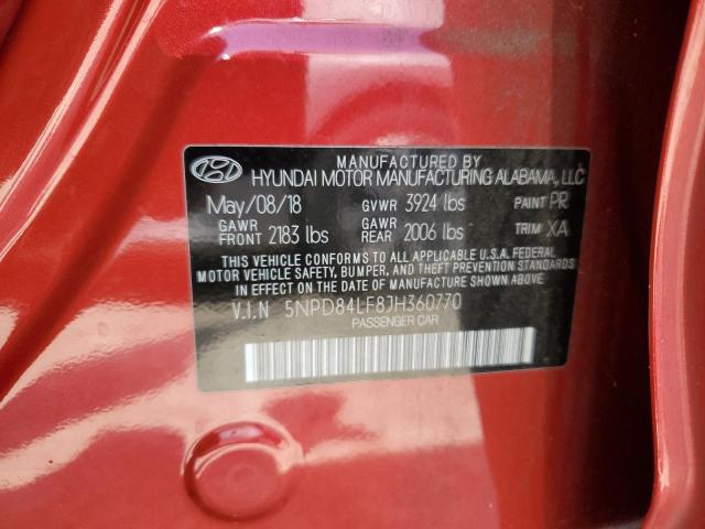 Photo 12 VIN: 5NPD84LF8JH360770 - HYUNDAI ELANTRA 