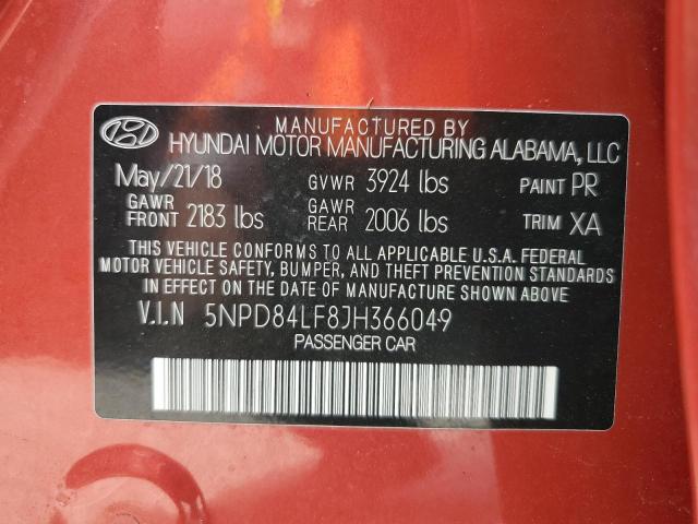 Photo 11 VIN: 5NPD84LF8JH366049 - HYUNDAI ELANTRA SE 