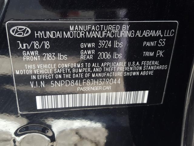 Photo 9 VIN: 5NPD84LF8JH379044 - HYUNDAI ELANTRA 