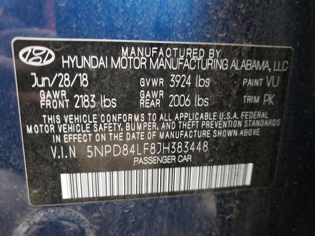 Photo 9 VIN: 5NPD84LF8JH383448 - HYUNDAI ELANTRA SE 