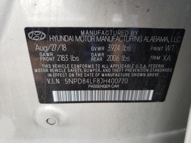 Photo 9 VIN: 5NPD84LF8JH400720 - HYUNDAI ELANTRA SE 