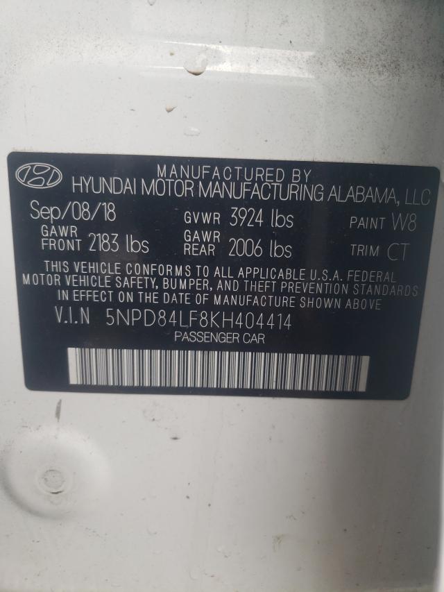 Photo 9 VIN: 5NPD84LF8KH404414 - HYUNDAI ELANTRA SE 