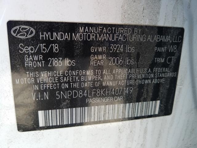 Photo 9 VIN: 5NPD84LF8KH407149 - HYUNDAI ELANTRA SE 