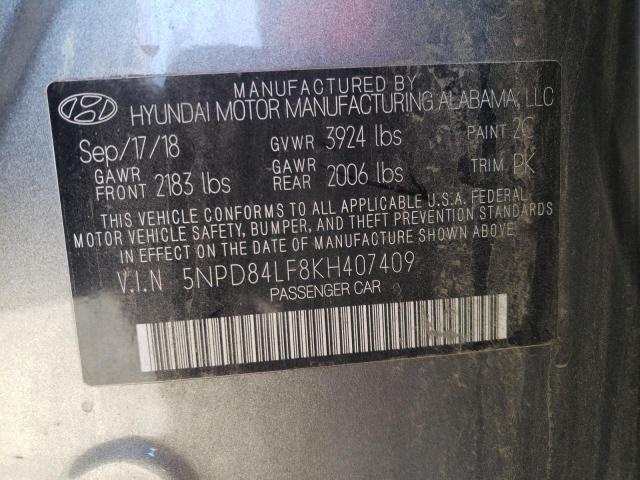 Photo 9 VIN: 5NPD84LF8KH407409 - HYUNDAI ELANTRA SE 