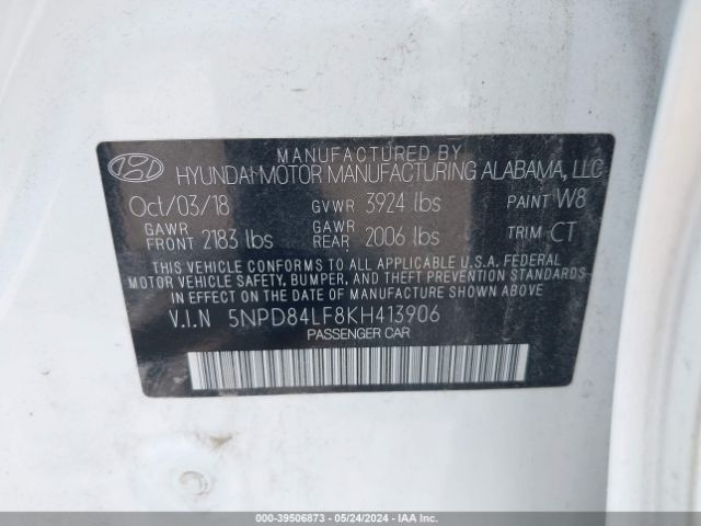 Photo 8 VIN: 5NPD84LF8KH413906 - HYUNDAI ELANTRA 