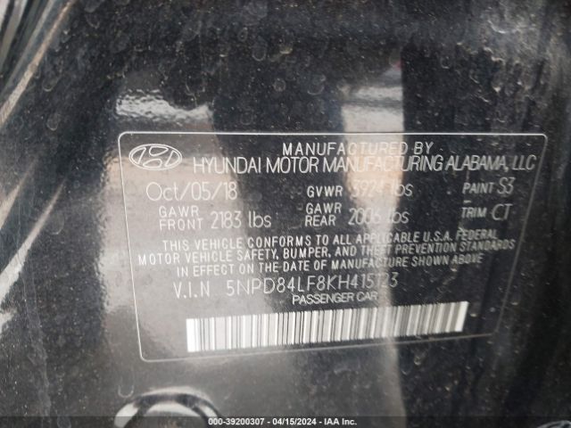 Photo 8 VIN: 5NPD84LF8KH415123 - HYUNDAI ELANTRA 