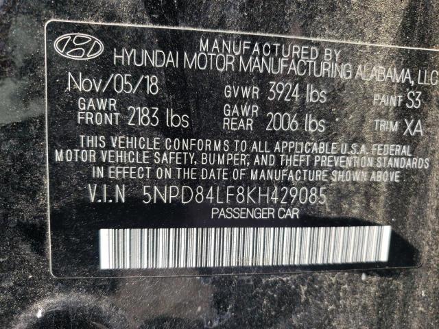 Photo 9 VIN: 5NPD84LF8KH429085 - HYUNDAI ELANTRA SE 