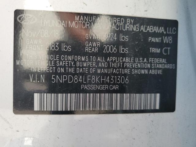 Photo 12 VIN: 5NPD84LF8KH431306 - HYUNDAI ELANTRA 