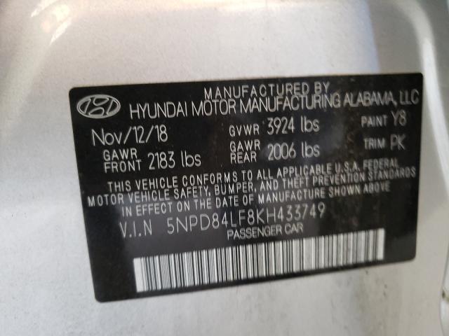 Photo 9 VIN: 5NPD84LF8KH433749 - HYUNDAI ELANTRA SE 