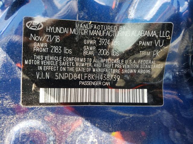 Photo 9 VIN: 5NPD84LF8KH438739 - HYUNDAI ELANTRA SE 