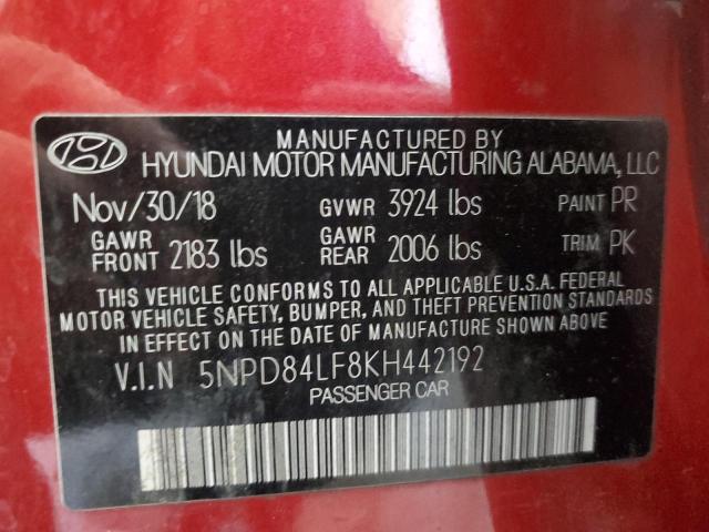 Photo 11 VIN: 5NPD84LF8KH442192 - HYUNDAI ELANTRA SE 