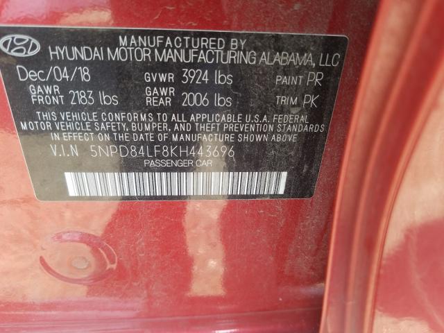 Photo 9 VIN: 5NPD84LF8KH443696 - HYUNDAI ELANTRA SE 