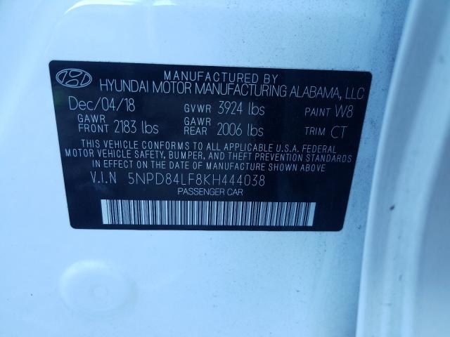 Photo 9 VIN: 5NPD84LF8KH444038 - HYUNDAI ELANTRA SE 