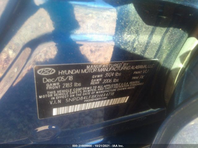 Photo 8 VIN: 5NPD84LF8KH444718 - HYUNDAI ELANTRA 