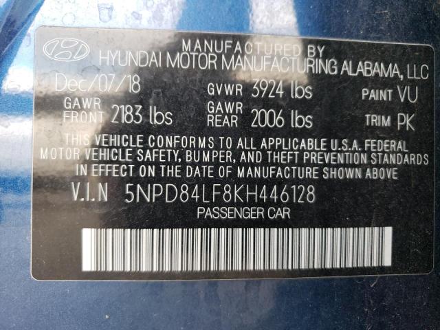 Photo 11 VIN: 5NPD84LF8KH446128 - HYUNDAI ELANTRA 