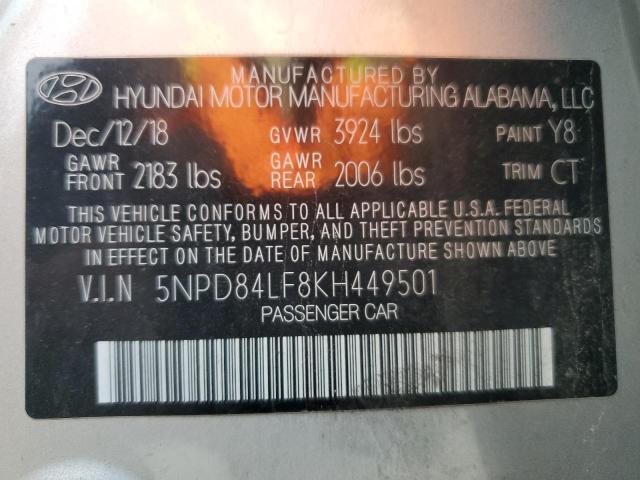 Photo 12 VIN: 5NPD84LF8KH449501 - HYUNDAI ELANTRA 