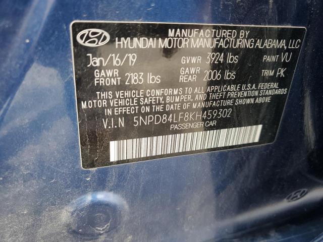 Photo 9 VIN: 5NPD84LF8KH459302 - HYUNDAI ELANTRA SE 