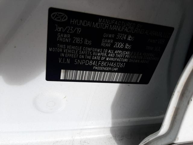 Photo 9 VIN: 5NPD84LF8KH461261 - HYUNDAI ELANTRA SE 