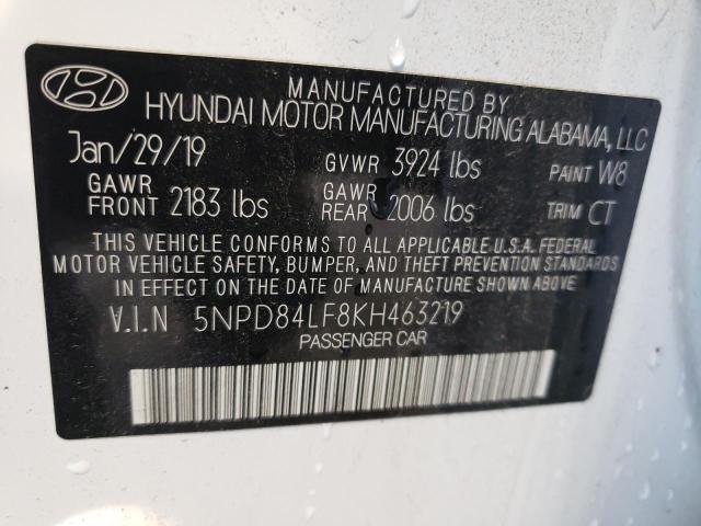 Photo 12 VIN: 5NPD84LF8KH463219 - HYUNDAI ELANTRA SE 