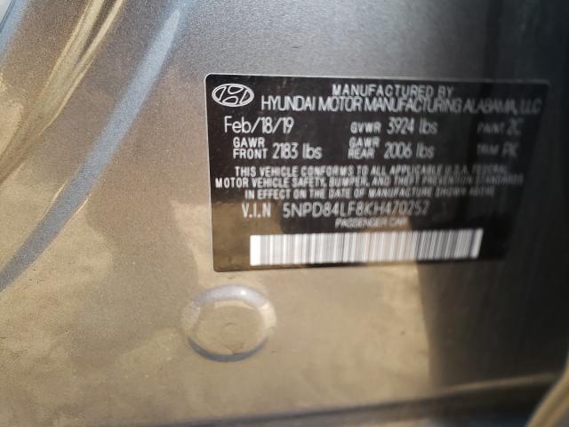 Photo 9 VIN: 5NPD84LF8KH470252 - HYUNDAI ELANTRA SE 