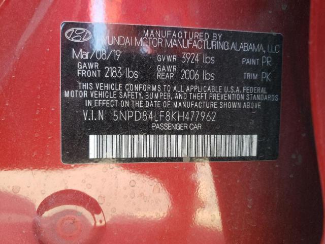 Photo 9 VIN: 5NPD84LF8KH477962 - HYUNDAI ELANTRA SE 