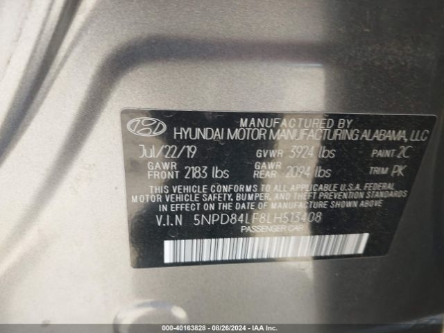 Photo 8 VIN: 5NPD84LF8LH513408 - HYUNDAI ELANTRA 