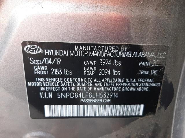 Photo 9 VIN: 5NPD84LF8LH532914 - HYUNDAI ELANTRA SE 