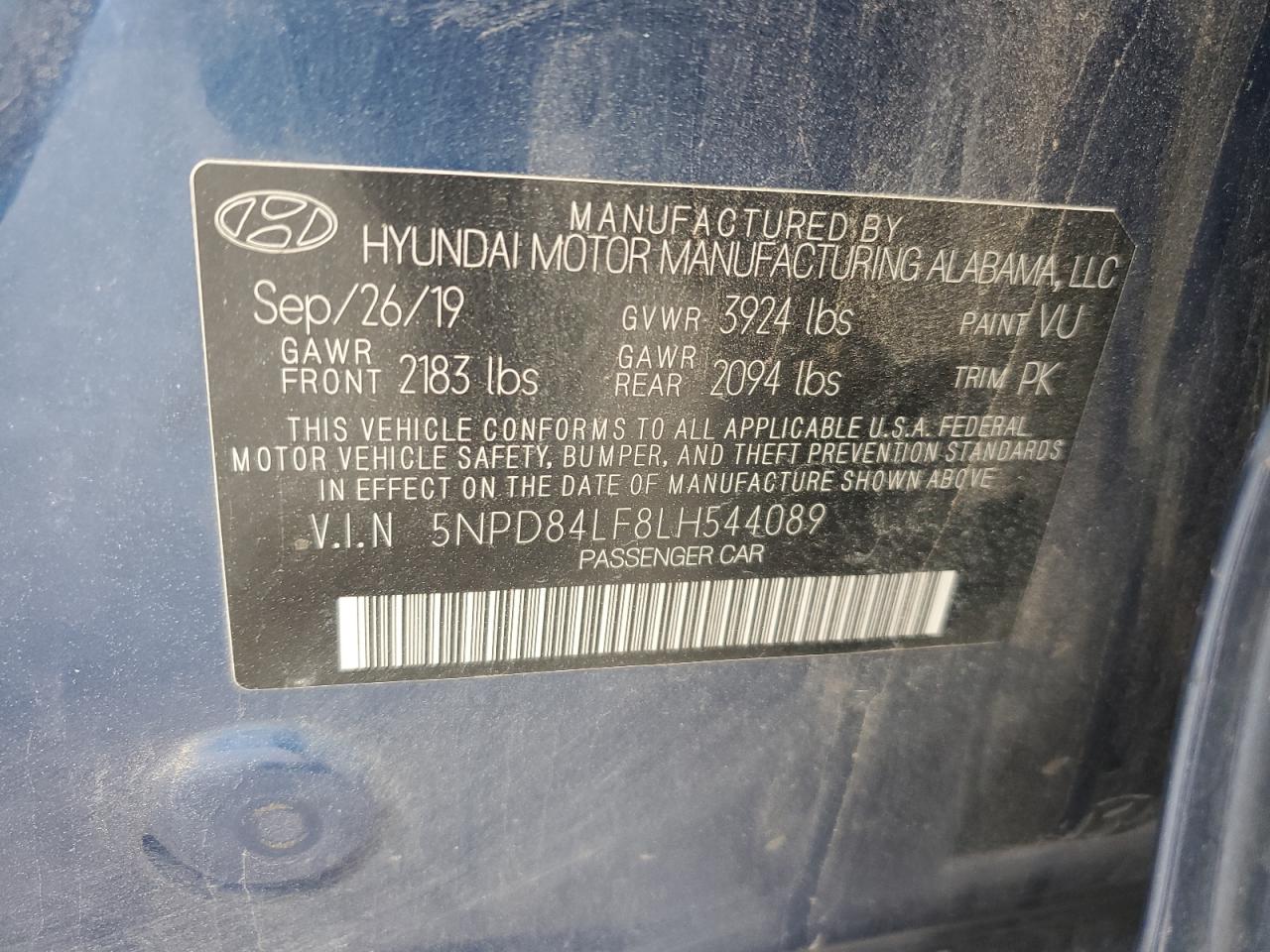 Photo 11 VIN: 5NPD84LF8LH544089 - HYUNDAI ELANTRA 