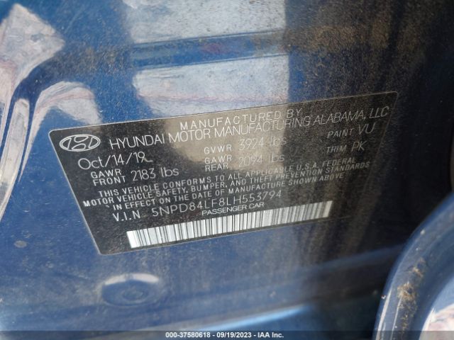 Photo 8 VIN: 5NPD84LF8LH553794 - HYUNDAI ELANTRA 