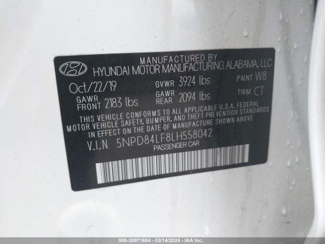 Photo 8 VIN: 5NPD84LF8LH558042 - HYUNDAI ELANTRA 