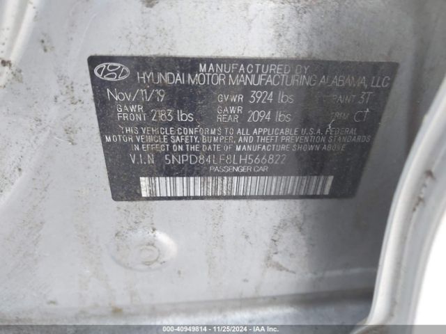 Photo 8 VIN: 5NPD84LF8LH566822 - HYUNDAI ELANTRA 