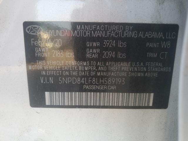 Photo 12 VIN: 5NPD84LF8LH589193 - HYUNDAI ELANTRA 