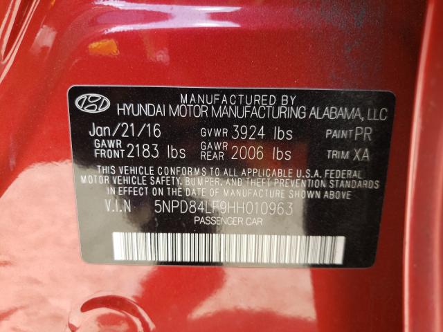 Photo 9 VIN: 5NPD84LF9HH010963 - HYUNDAI ELANTRA SE 