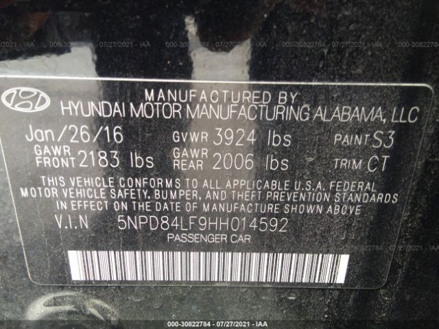 Photo 8 VIN: 5NPD84LF9HH014592 - HYUNDAI ELANTRA 