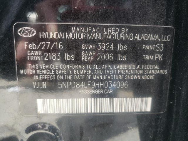 Photo 9 VIN: 5NPD84LF9HH034096 - HYUNDAI ELANTRA SE 