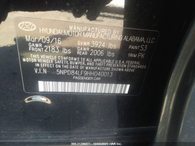 Photo 8 VIN: 5NPD84LF9HH040013 - HYUNDAI ELANTRA 