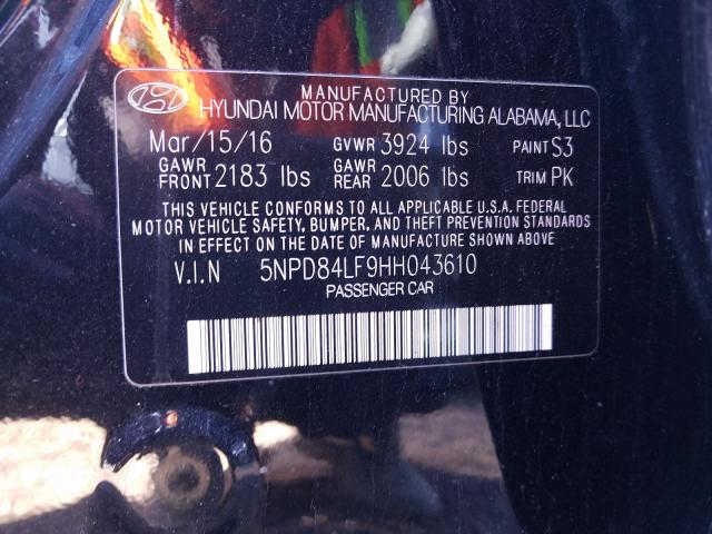 Photo 9 VIN: 5NPD84LF9HH043610 - HYUNDAI ELANTRA SE 