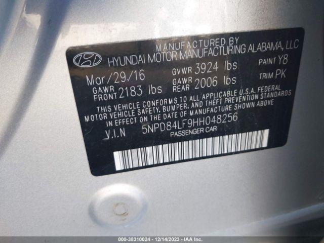 Photo 8 VIN: 5NPD84LF9HH048256 - HYUNDAI ELANTRA 