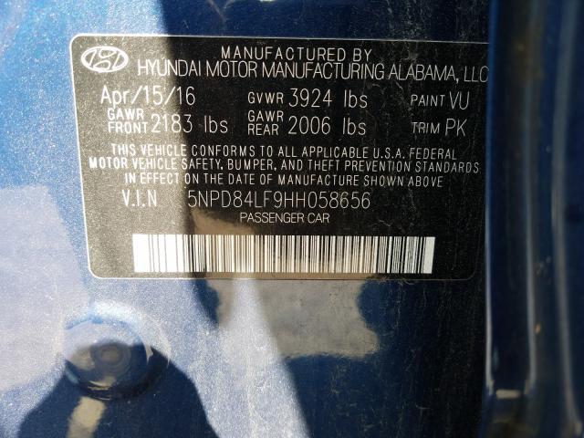 Photo 9 VIN: 5NPD84LF9HH058656 - HYUNDAI ELANTRA SE 