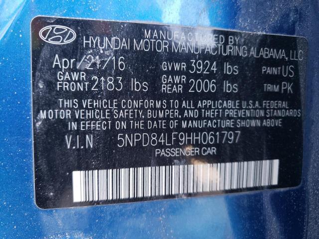 Photo 11 VIN: 5NPD84LF9HH061797 - HYUNDAI ELANTRA SE 