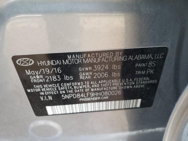 Photo 9 VIN: 5NPD84LF9HH080026 - HYUNDAI ELANTRA SE 