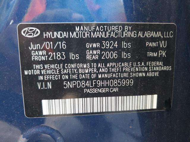 Photo 9 VIN: 5NPD84LF9HH085999 - HYUNDAI ELANTRA SE 