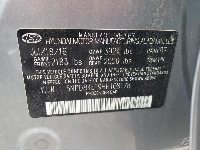 Photo 9 VIN: 5NPD84LF9HH108178 - HYUNDAI ELANTRA SE 