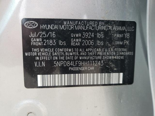 Photo 9 VIN: 5NPD84LF9HH111243 - HYUNDAI ELANTRA SE 