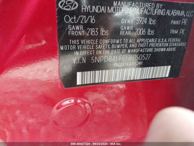 Photo 8 VIN: 5NPD84LF9HH150527 - HYUNDAI ELANTRA 