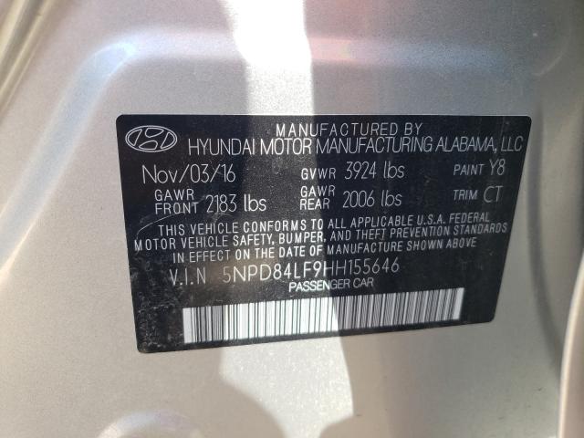 Photo 9 VIN: 5NPD84LF9HH155646 - HYUNDAI ELANTRA 