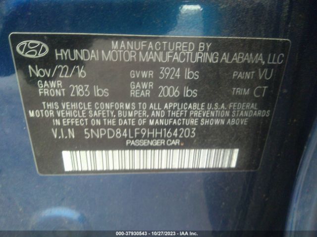 Photo 8 VIN: 5NPD84LF9HH164203 - HYUNDAI ELANTRA 