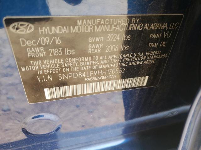 Photo 9 VIN: 5NPD84LF9HH170552 - HYUNDAI ELANTRA SE 