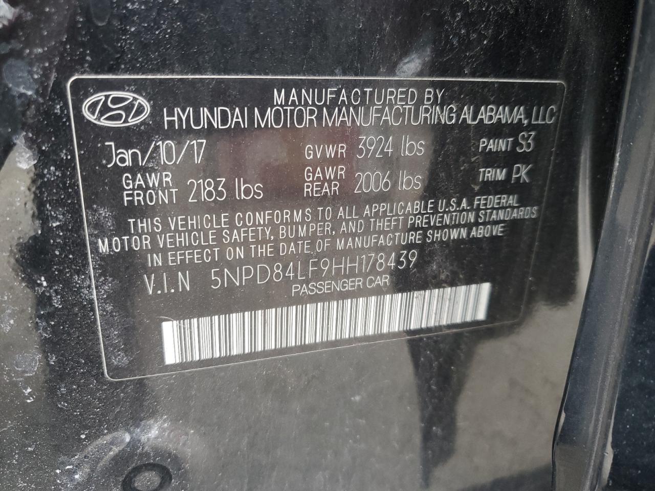 Photo 12 VIN: 5NPD84LF9HH178439 - HYUNDAI ELANTRA 