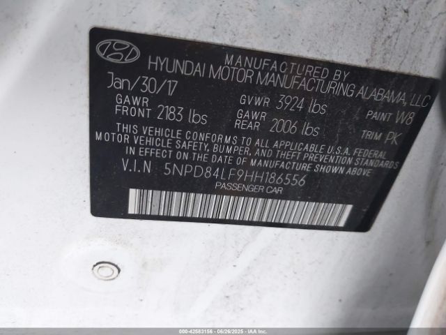 Photo 8 VIN: 5NPD84LF9HH186556 - HYUNDAI ELANTRA 